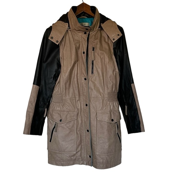 Stunning Leather Trench Anorak Jacket Blink by Danier - Picture 6 of 11